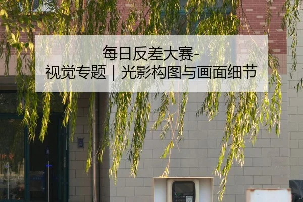 每日反差大赛-视觉专题｜光影构图与画面细节